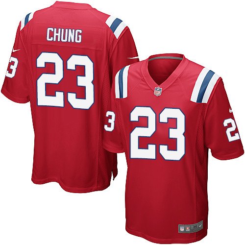 Men's Game Patrick Chung Nike Jersey Red Alternate - #23 NFL New England Patriots